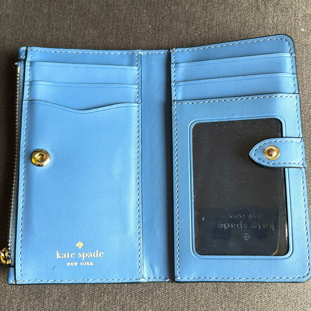 Kate Spade Blue Leather Wallet - Picture 5 of 6